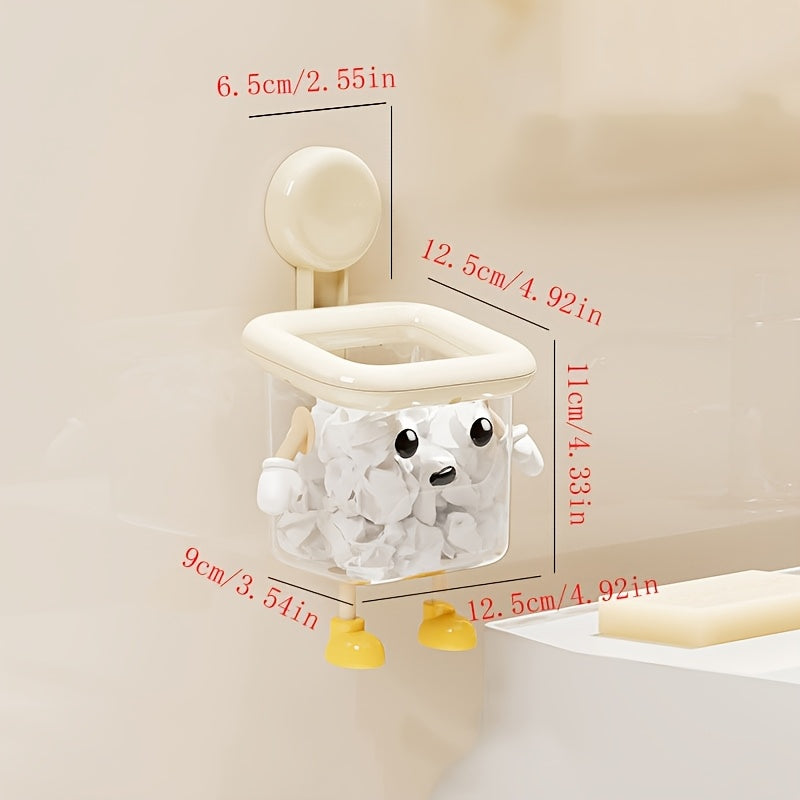 DIY Wall-Mounted Transparent Multifunctional Toothbrush & Storage Holder