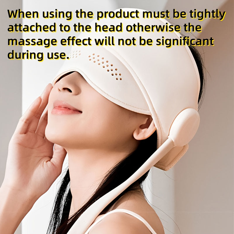 2-in-1 Electric Head & Eye Massager | Wireless Air Compression Relaxer