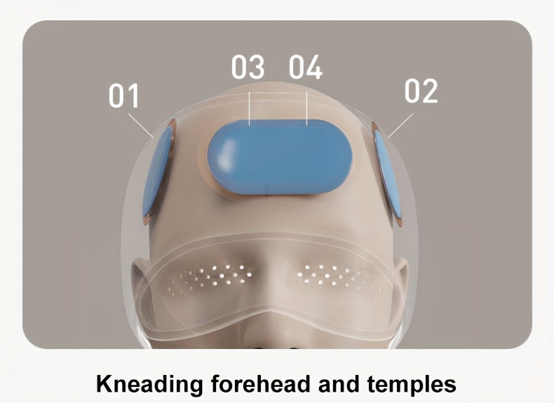 2-in-1 Electric Head & Eye Massager | Wireless Air Compression Relaxer