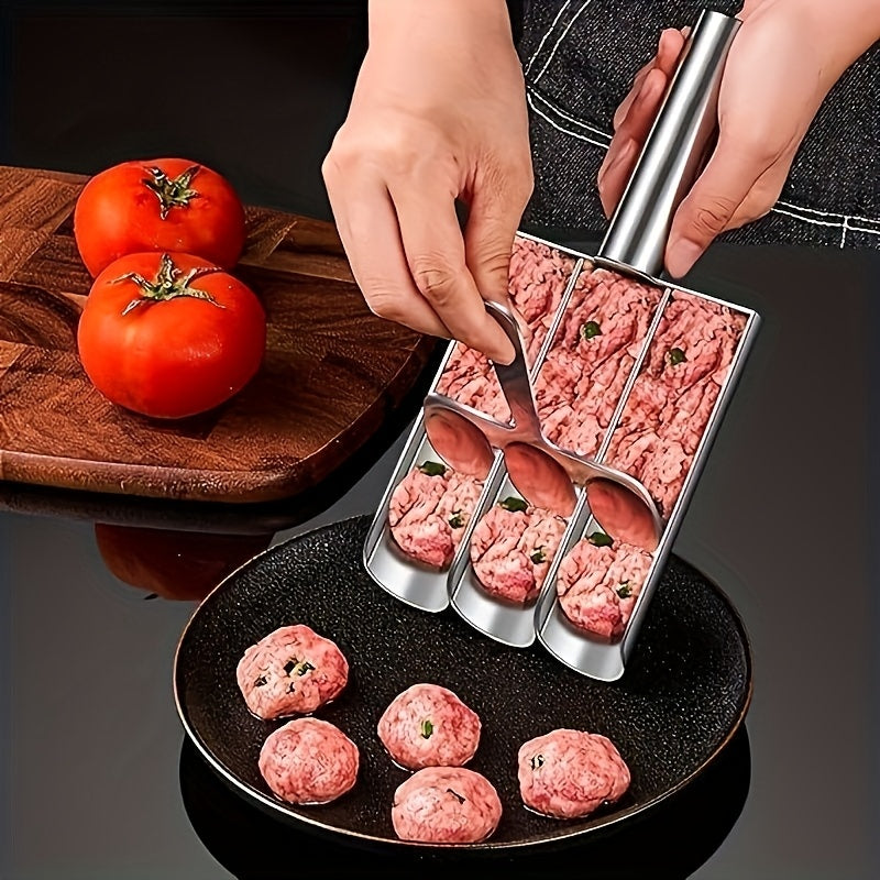 Triple Meatball Maker – Stainless Steel Non-Stick Tool