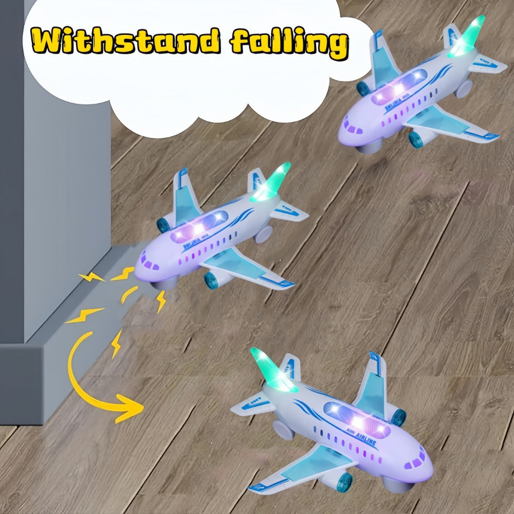 Interactive Electric Airplane Toy with Lights & Sounds | Educational Gift for Kids