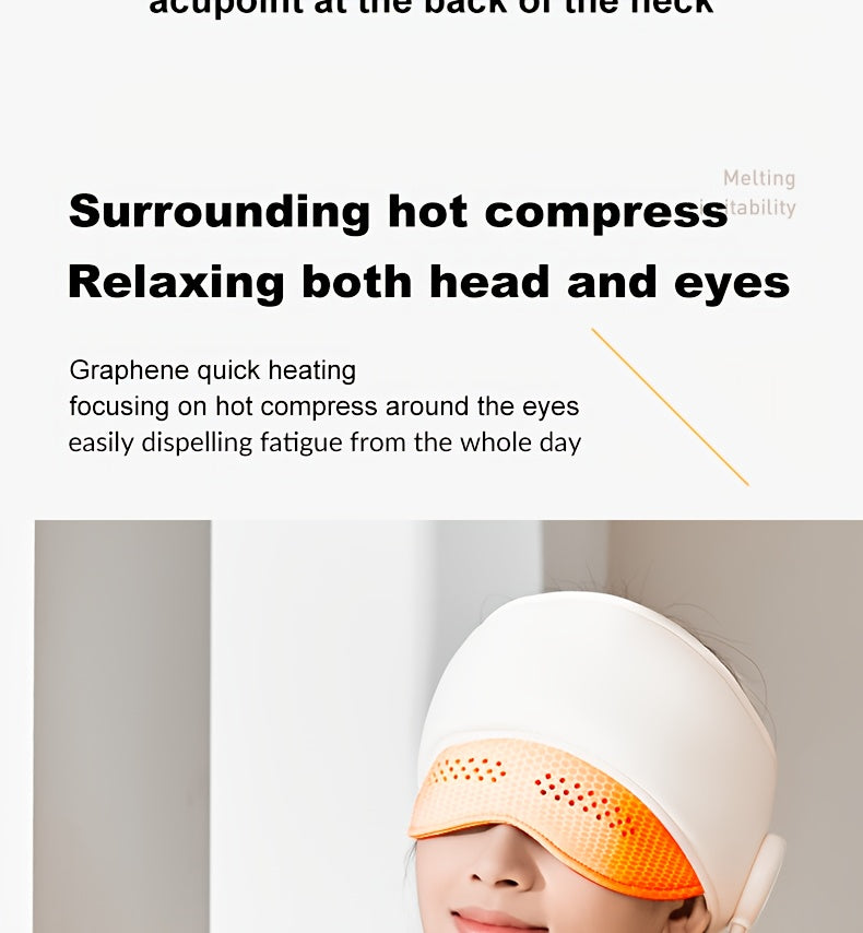 2-in-1 Electric Head & Eye Massager | Wireless Air Compression Relaxer