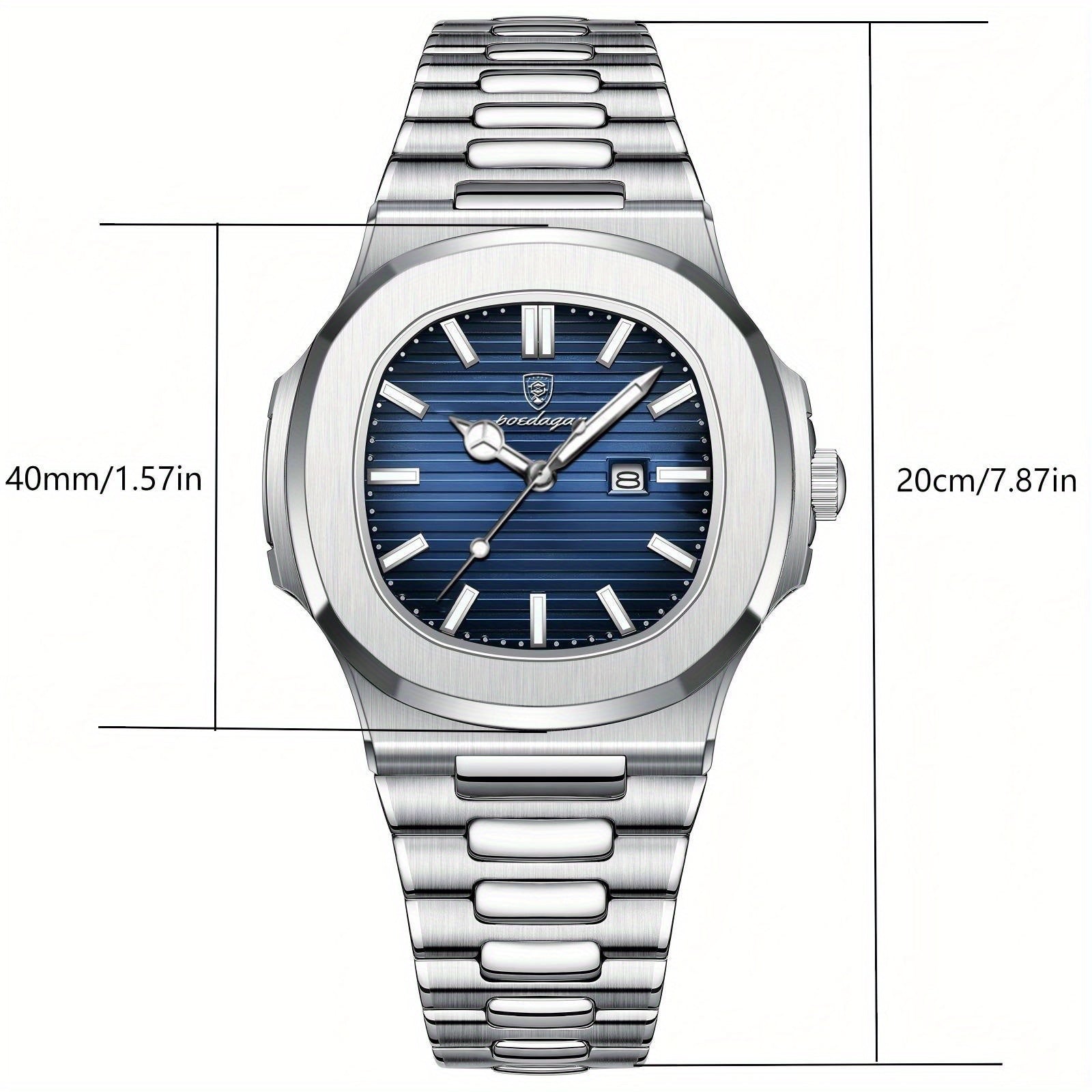 Business Casual Stainless Steel Quartz Watch for Men