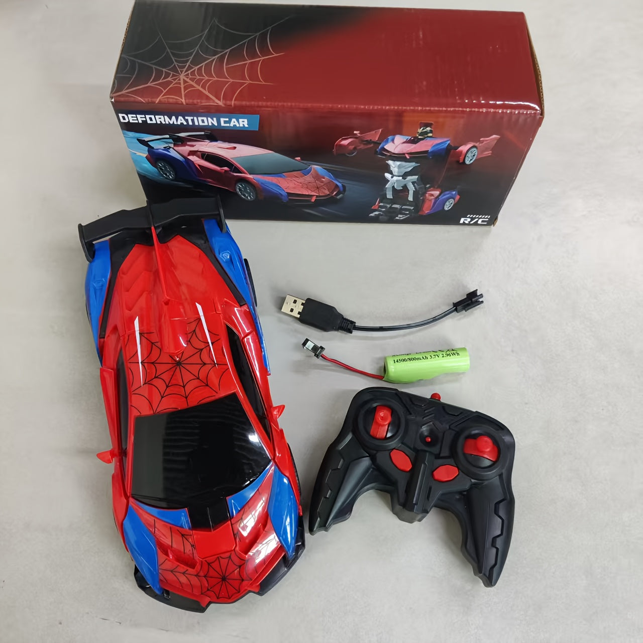 Rechargeable 2.4GHz Remote Control Car | One-Click Transforming Robot Toy for Kids