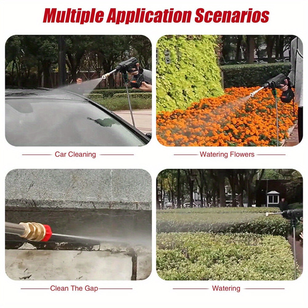 Cordless Portable Pressure Washer 30Bar | Rechargeable High-Power Cleaner for Car & Outdoor Use