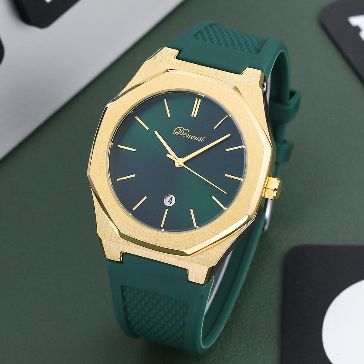 **Octagonal Men’s Waterproof Quartz Watch – Versatile & Classic Style**