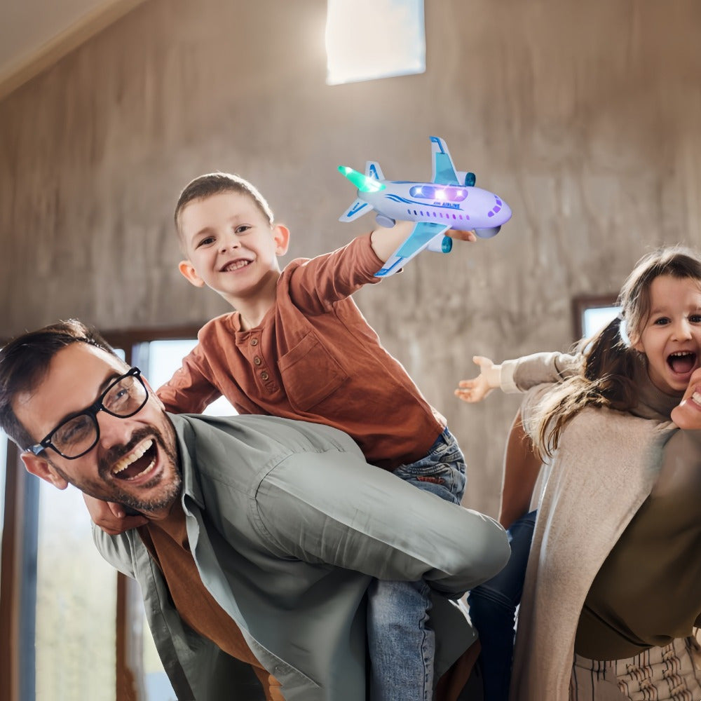 Interactive Electric Airplane Toy with Lights & Sounds | Educational Gift for Kids