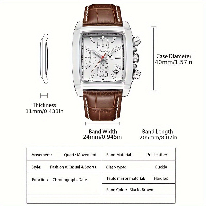 CRAFT HEARTS Men’s Multi-Function Quartz Chronograph Watch