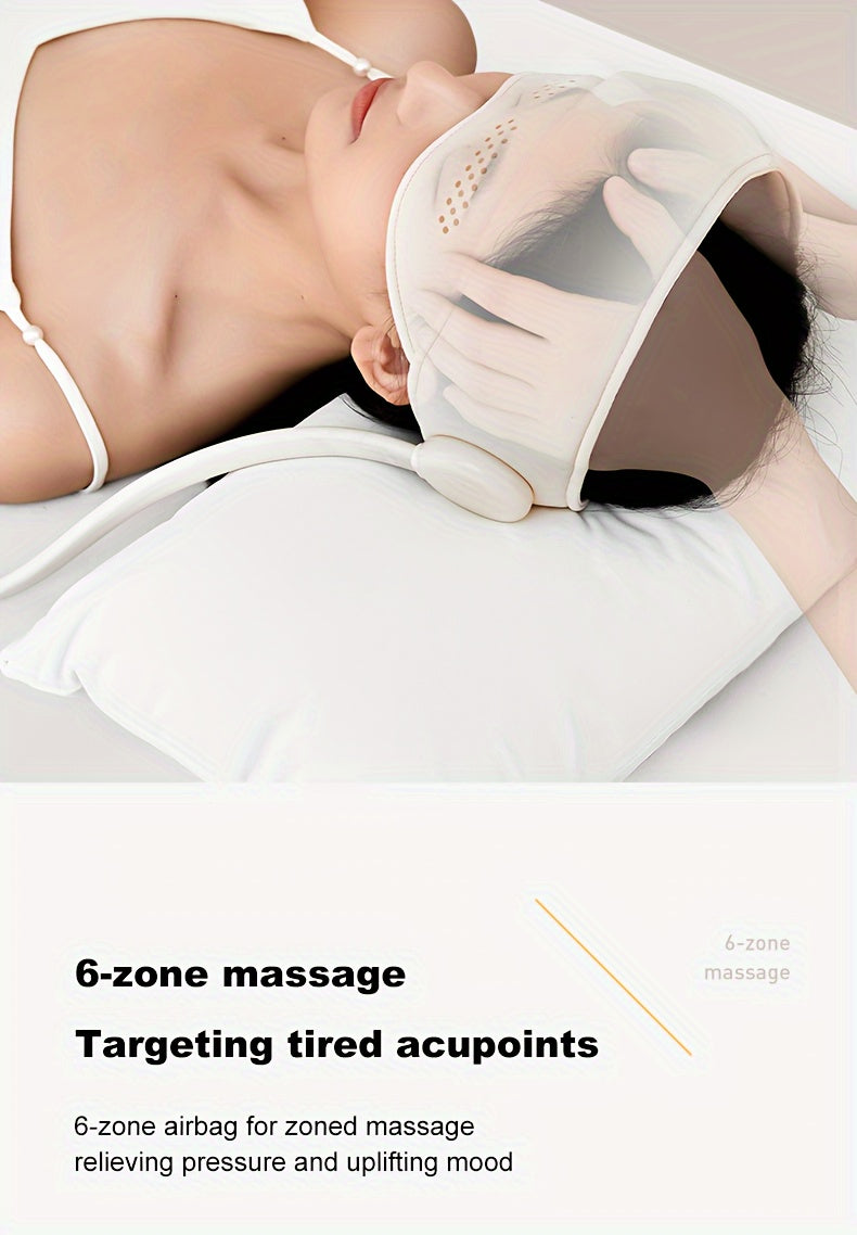 2-in-1 Electric Head & Eye Massager | Wireless Air Compression Relaxer