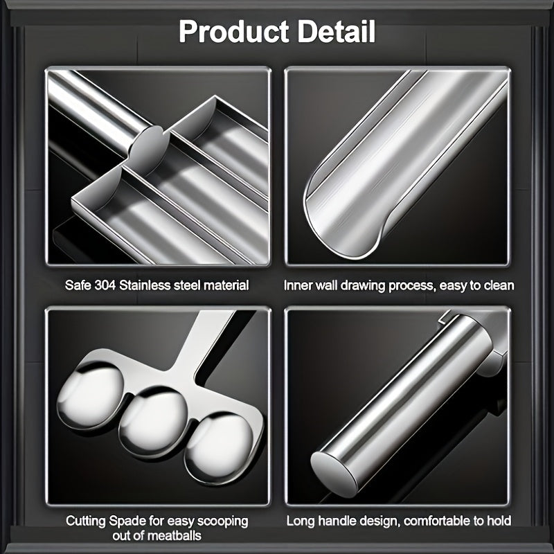 Triple Meatball Maker – Stainless Steel Non-Stick Tool