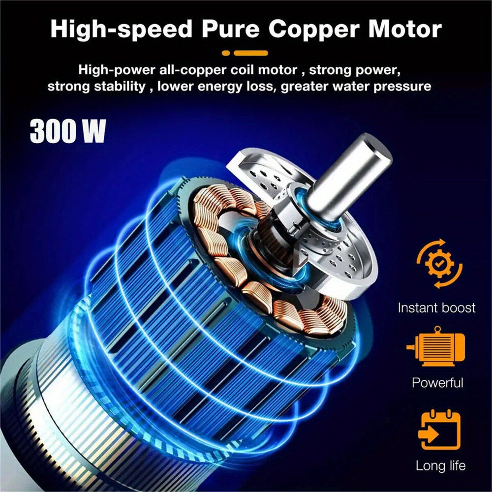 Cordless Portable Pressure Washer 30Bar | Rechargeable High-Power Cleaner for Car & Outdoor Use
