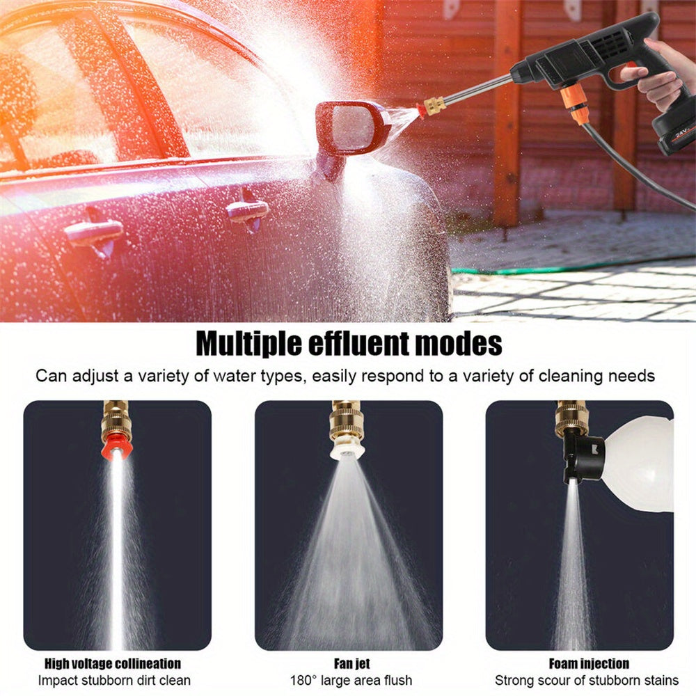 Cordless Portable Pressure Washer 30Bar | Rechargeable High-Power Cleaner for Car & Outdoor Use