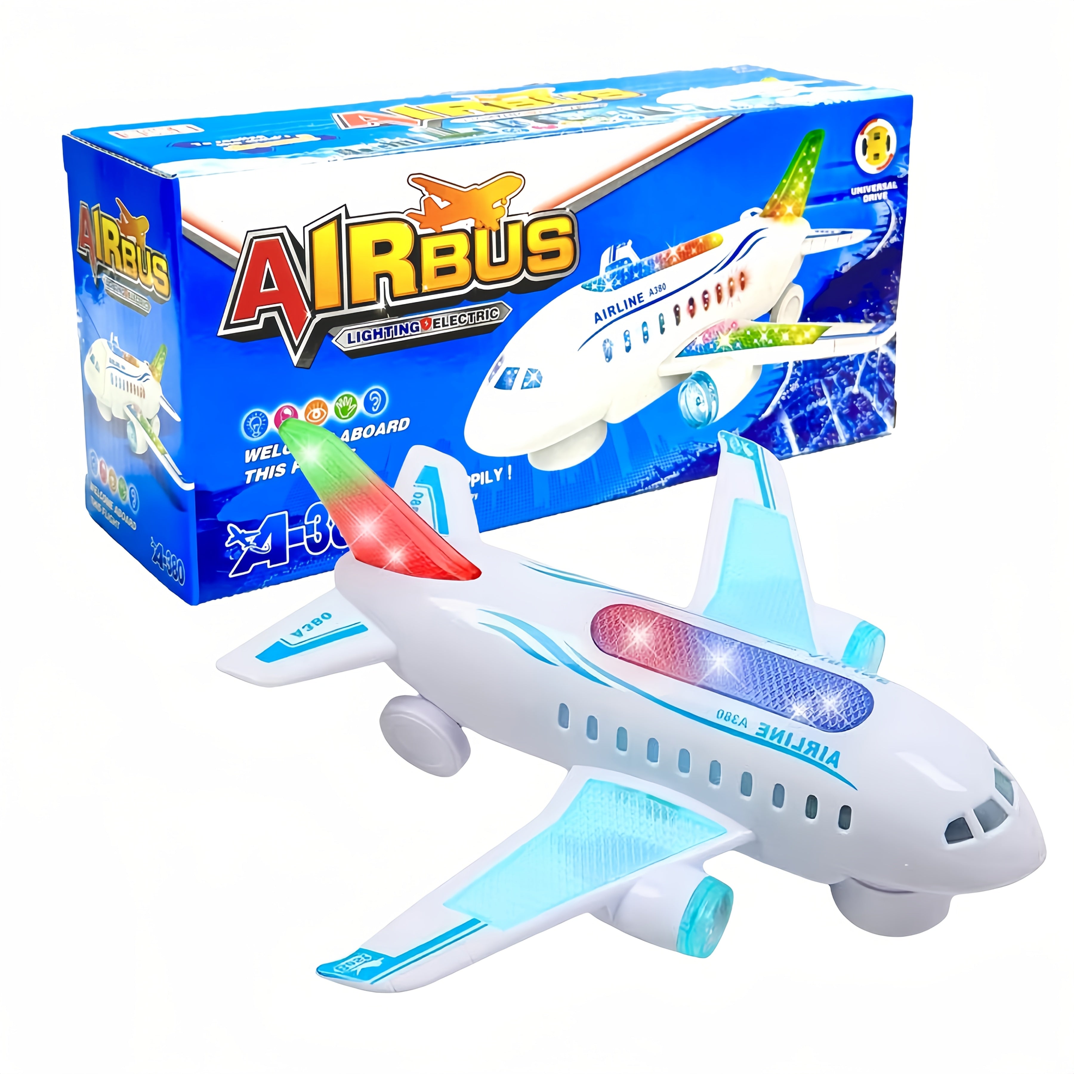 Interactive Electric Airplane Toy with Lights & Sounds | Educational Gift for Kids