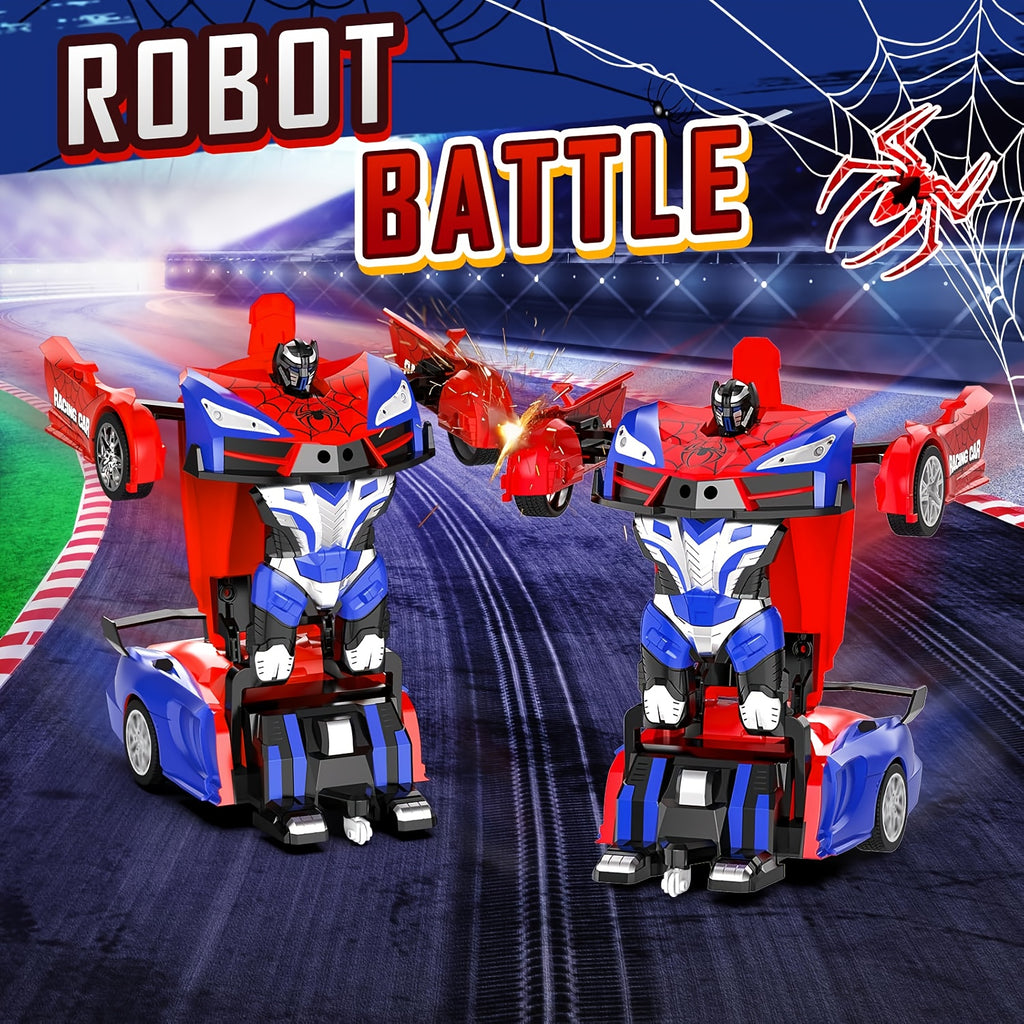 Rechargeable 2.4GHz Remote Control Car | One-Click Transforming Robot Toy for Kids